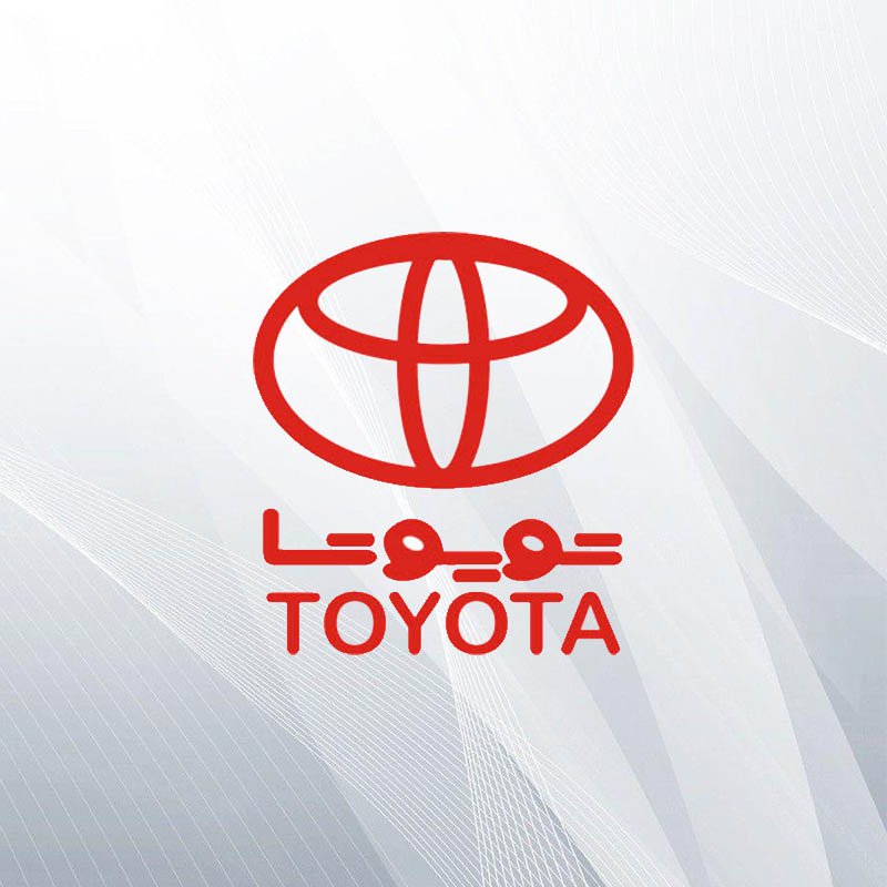 لوگو خودرو تویوتا رنگ قرمز 