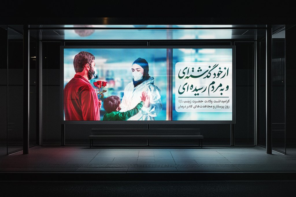  موکاپ لایه باز بیلبورد شهری