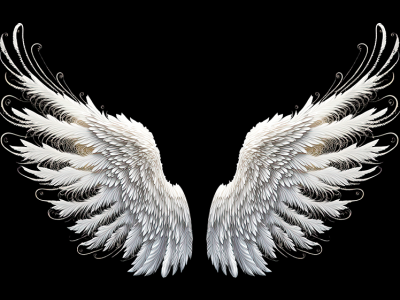 طرح لایه باز بال فرشته با کیفیت بالا 