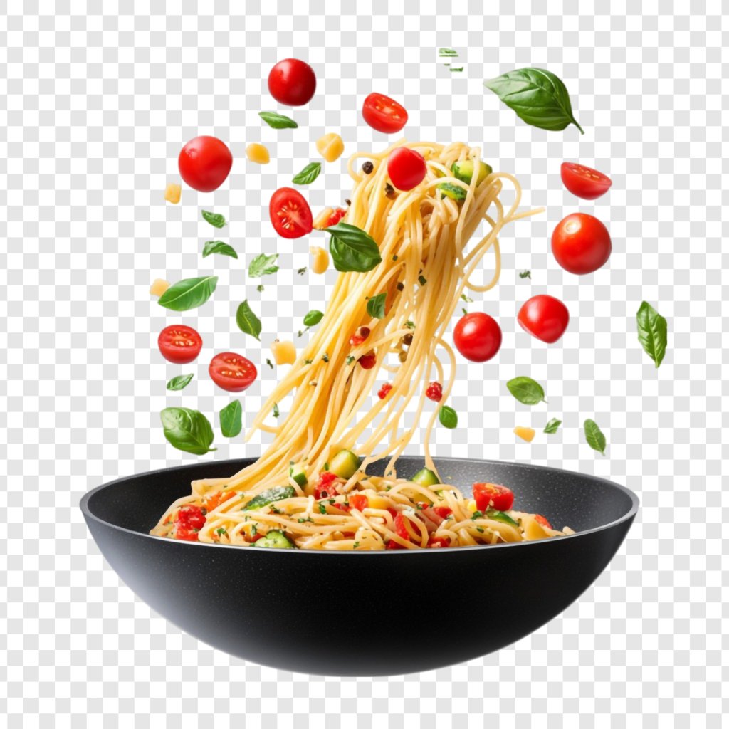 فایل لایه باز اسپاگتی پخش شده در هوا 