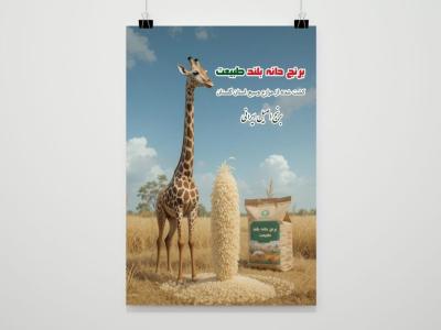 پوستر لایه باز برنج طبیعت