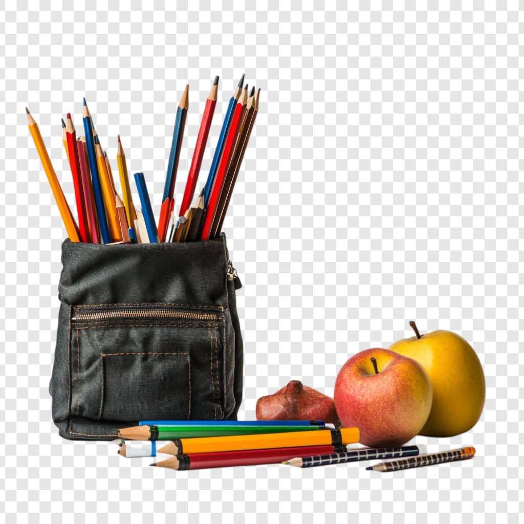 فایل لایه باز جامدادی چرمی با مداد رنگی 