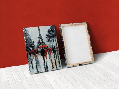 فایل لایه باز موکاپ طرح بوم نقاشی 