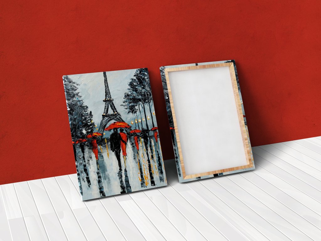 فایل لایه باز موکاپ طرح بوم نقاشی 