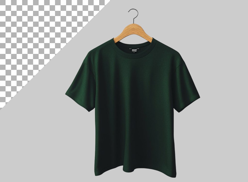 فایل لایه باز تی شرت سبز یشمی