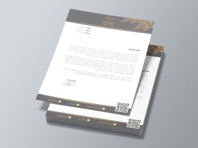 دانلود طرح لایه باز سربرگ طلا و جواهر فروشی | طراحی لوکس و رسمی مشکی و طلایی