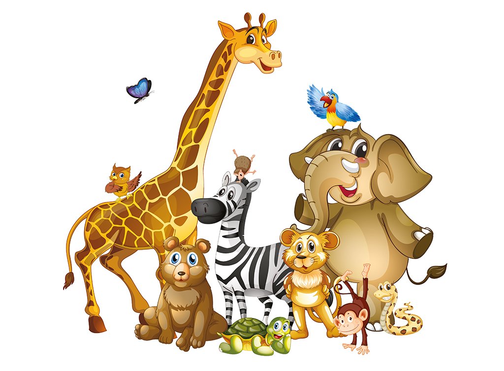 وکتور مجموعه حیوانات جنگل 