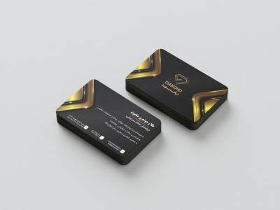 دانلود طرح لایه باز کارت ویزیت طلا و جواهر فروشی | طراحی لوکس مشکی و طلایی