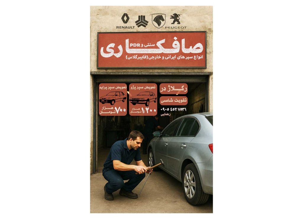 تراکت تبلیغاتی صافکاری