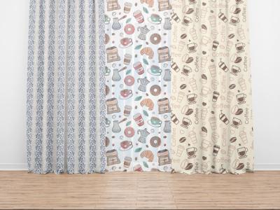  لایه باز موکاپ پرده اتاق