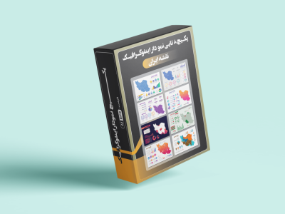 دانلود پکیج ۸ تایی طرح لایه باز اینفوگرافیک نقشه ایران | طراحی حرفه‌ای و وکتور