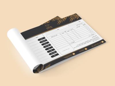 دانلود طرح لایه باز فاکتور طلا و جواهر فروشی | طراحی لوکس و مدرن مشکی و طلایی