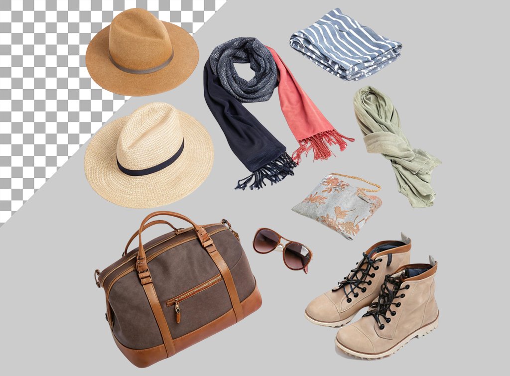 فایل لایه باز ملزومات سفر تابستانی 