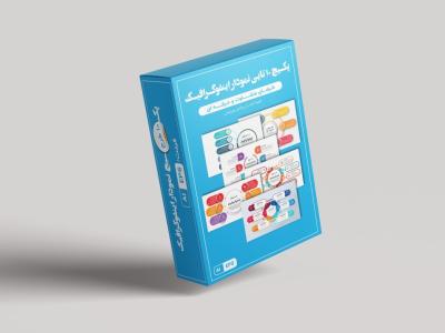 دانلود پکیج ۱۰ تایی طرح لایه باز نمودار اینفوگرافیک حرفه‌ای | طراحی مدرن و رنگی قابل ویرایش