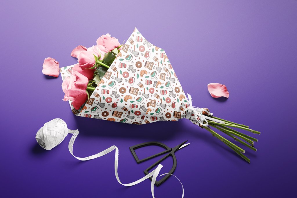  طرح لایه باز موکاپ دسته گل