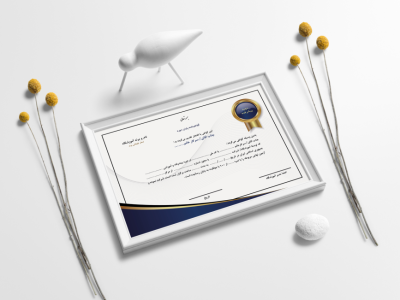 گواهینامه پایان دوره با فرمت PSD