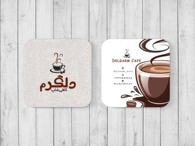 کارت ویزیت لایه باز مربعی برای کافه