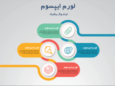 طرح لایه باز اینفوگرافیک آموزشی حرفه ای 