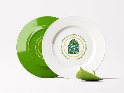 لایه باز موکاپ بشقاب چینی