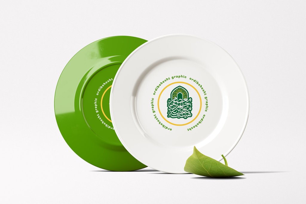 لایه باز موکاپ بشقاب چینی