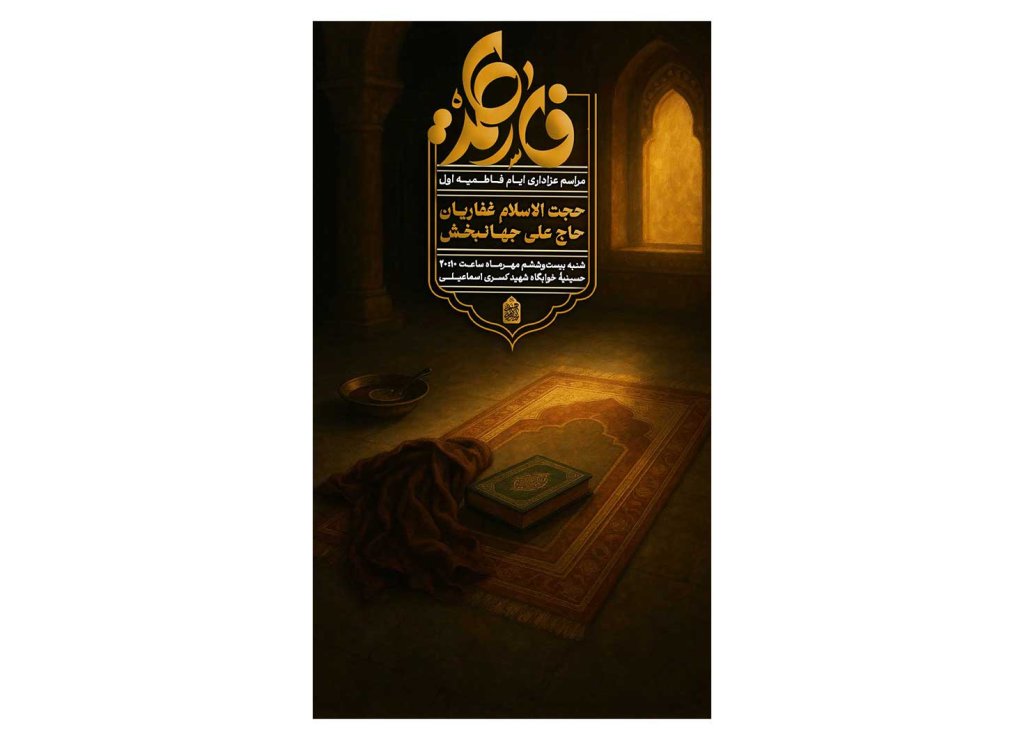 پوستر مراسم عزاداری شهادت حضرت زهرا(ع)