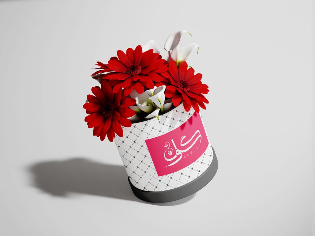  طرح لایه باز موکاپ دسته گل