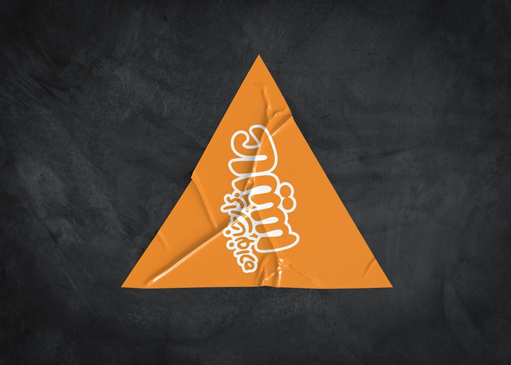 طرح لایه باز موکاپ برچسب