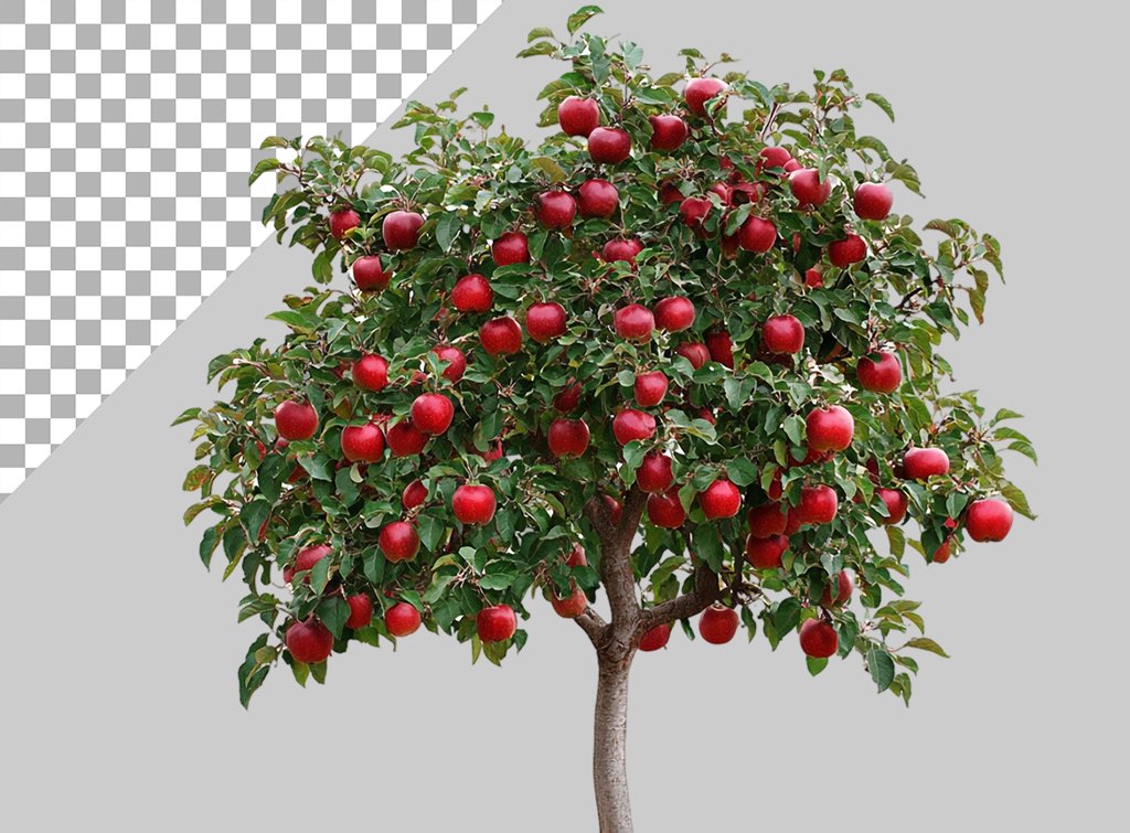 فایل لایه باز تصویر درخت سیب 