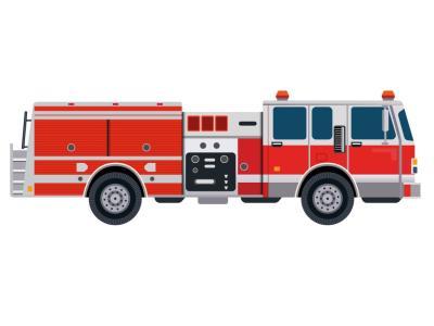 وکتور لایه باز کامیون آتش نشانی