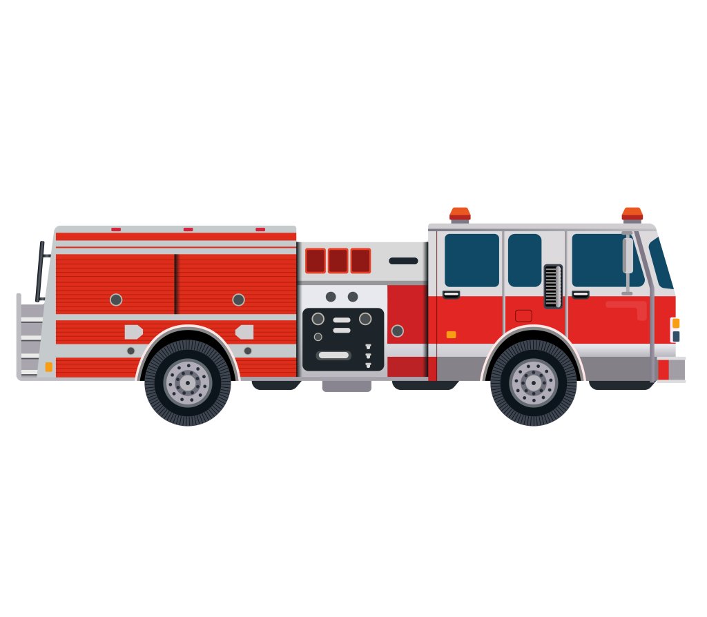 وکتور لایه باز کامیون آتش نشانی