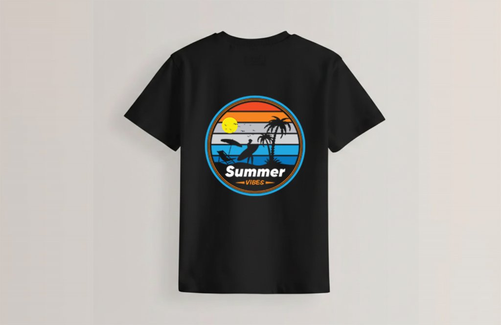 طرح لایه باز تیشرت تابستان و ساحل