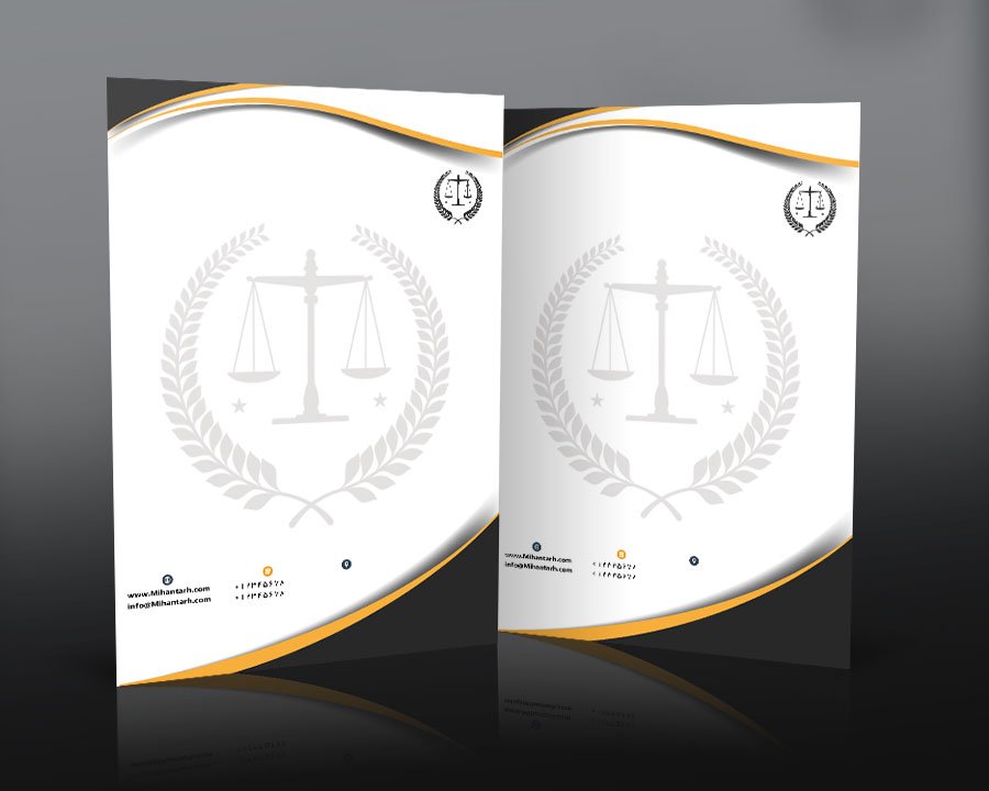 فایل لایه باز سربرگ دفتر وکالت و وکیل 