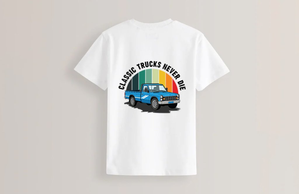 طرح تیشرت نیسان آبی رنگبندی کلاسیک