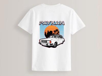 طرح لایه باز پیکان و شهر ساحلی برای چاپ تیشرت