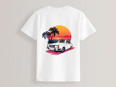 طرح تیشرت پیکان و ساحل