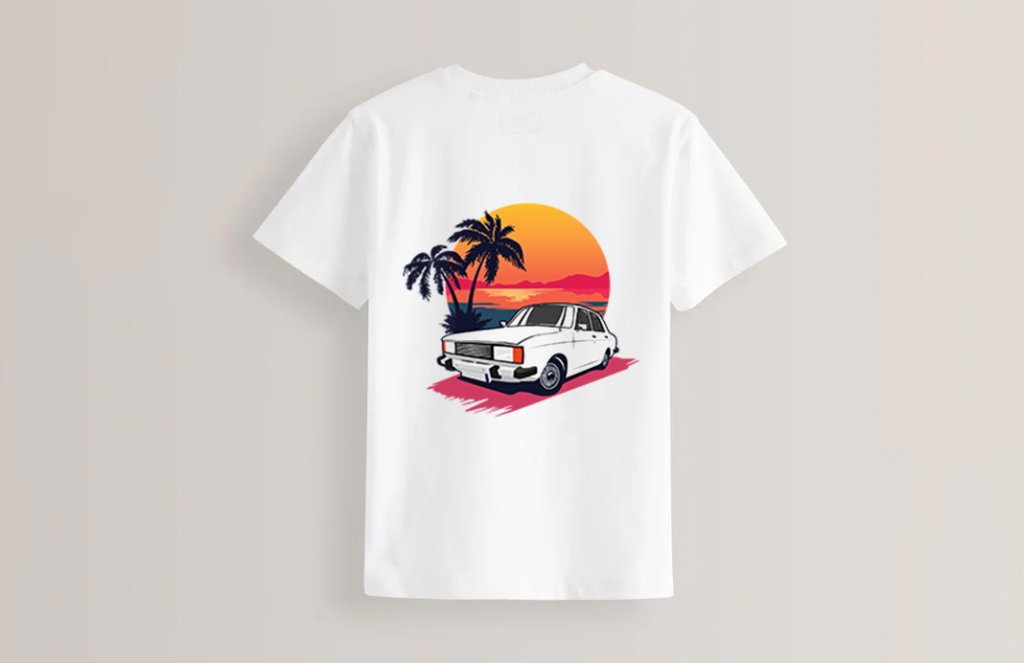 طرح تیشرت پیکان و ساحل