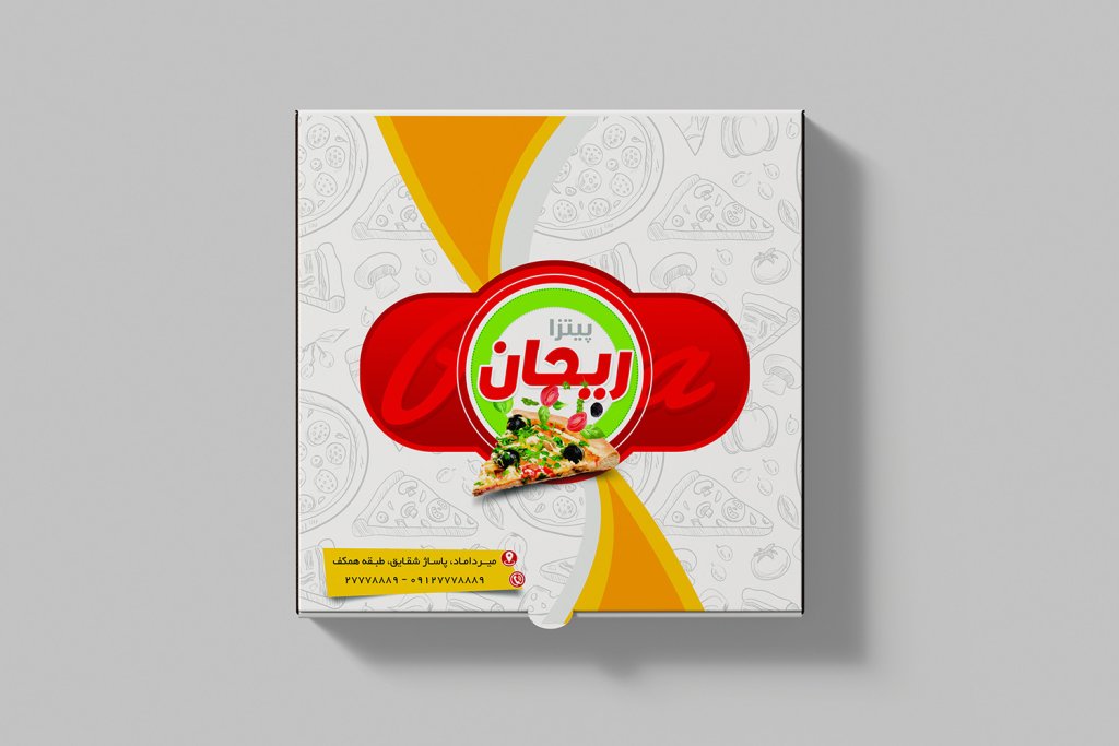  طرح لایه باز موکاپ جعبه پیتزا