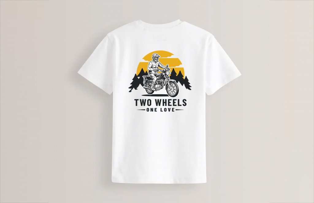 طرح لایه باز موتور 125 برای چاپ روی تیشرت