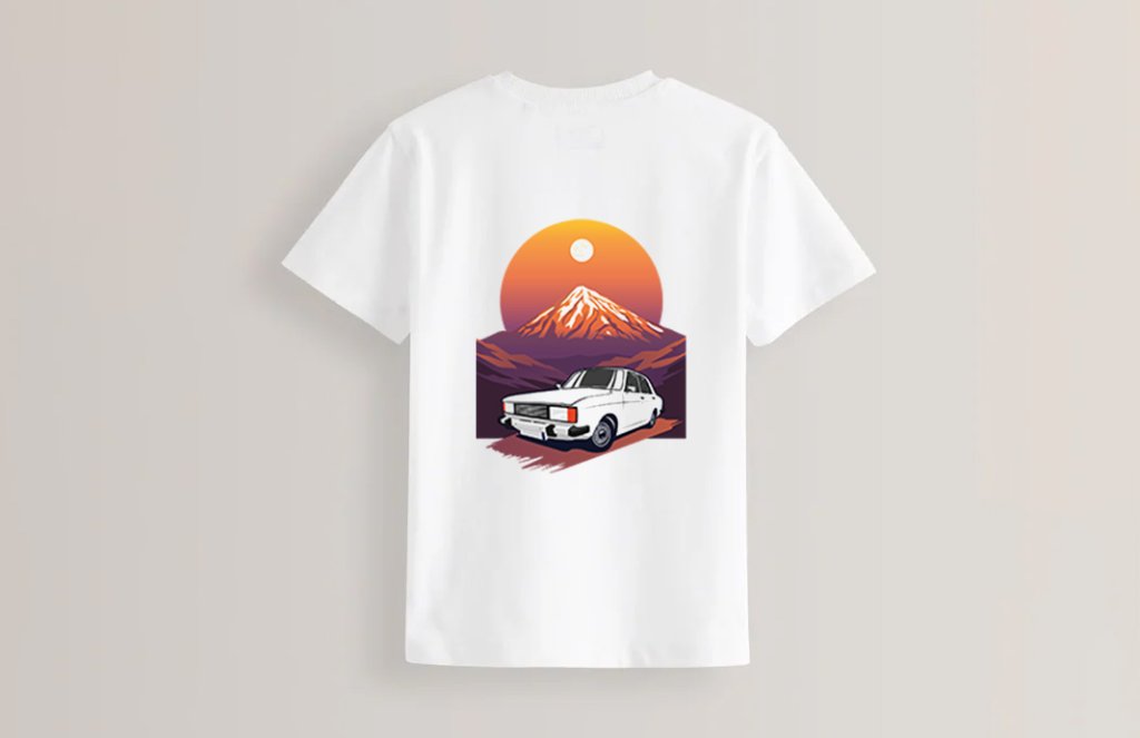 طرح تیشرت کوه دماوند و پیکان