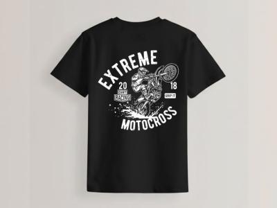 طرح لایه باز موتور کراس برای چاپ تیشرت