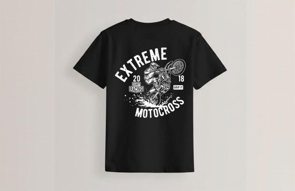 طرح لایه باز موتور کراس برای چاپ تیشرت