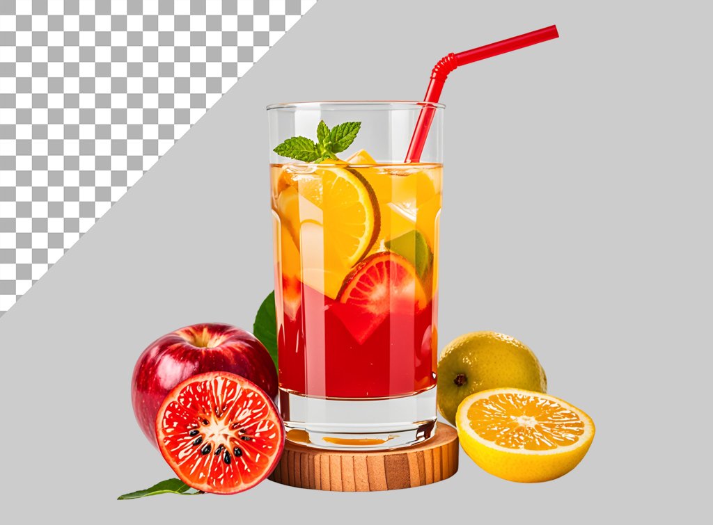 فایل لایه باز تصویر نوشیدنی خنک با میوه 