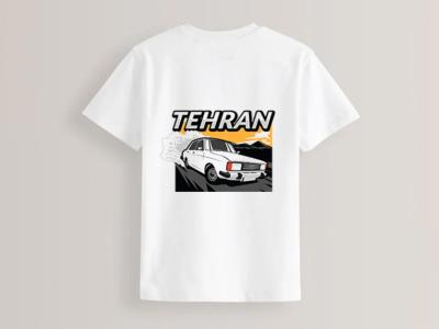 طرح لایه باز تهران پیکان برای تیشرت