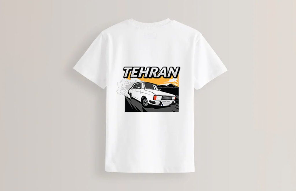 طرح لایه باز تهران پیکان برای تیشرت