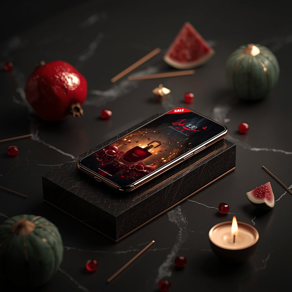 دانلود بنر سایت شب یلدا لایه باز