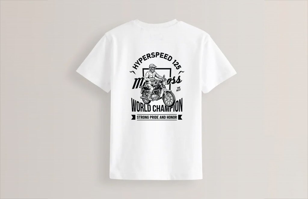 طرح لایه باز موتور 125 برای چاپ تیشرت