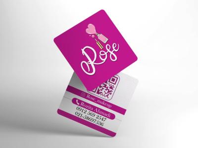 کارت ویزیت مربعی آرایشی