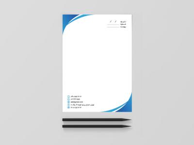 سربرگ لایه باز آبی سفید