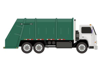 وکتور لایه باز کامیون حمل زباله