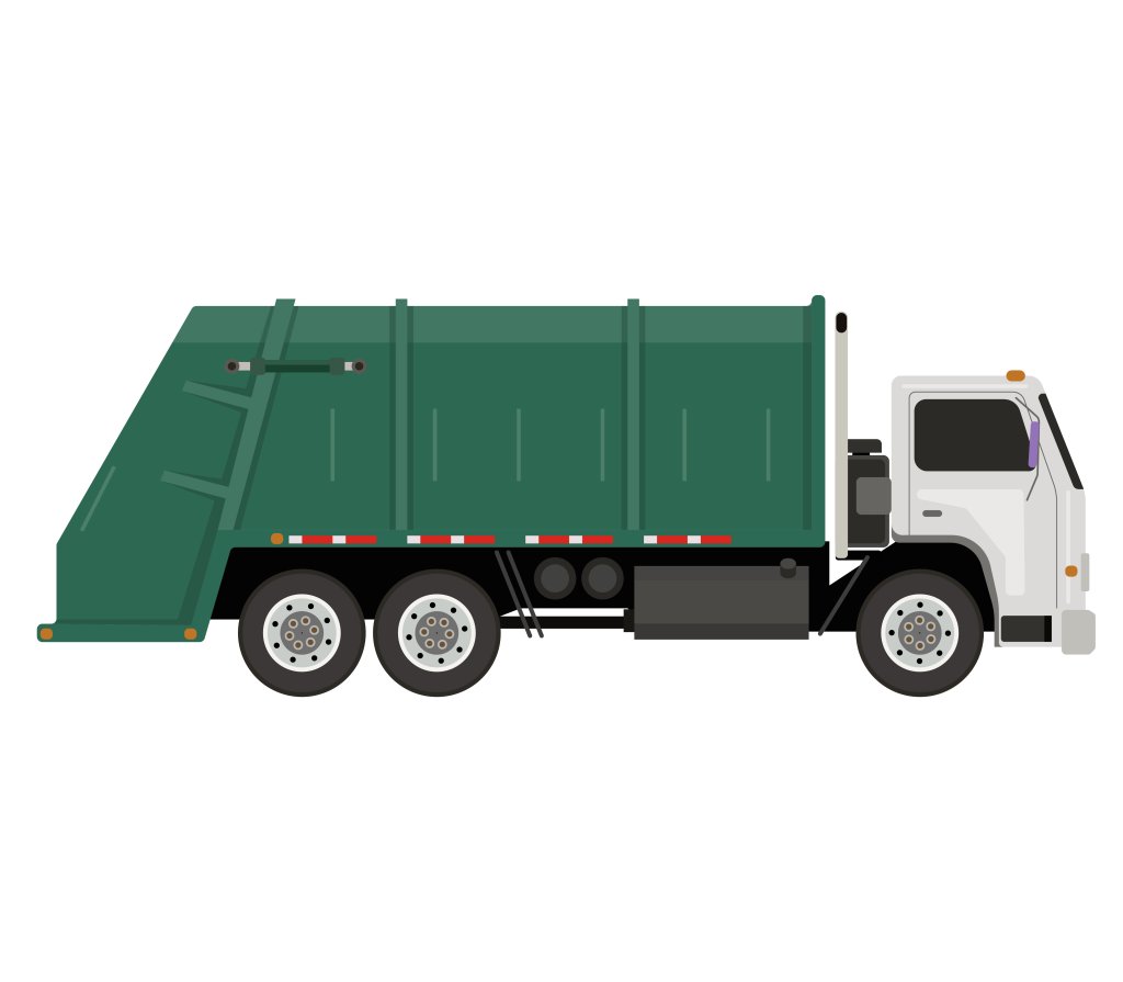وکتور لایه باز کامیون حمل زباله